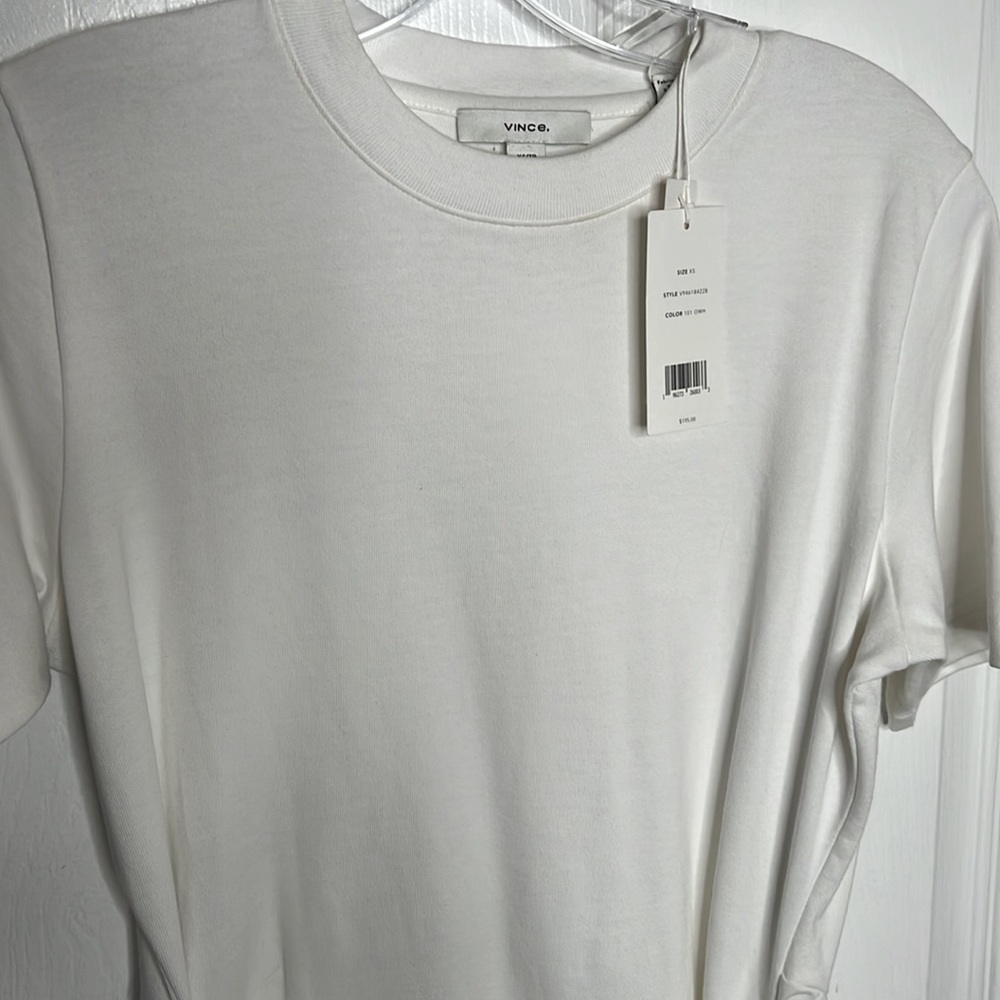 Vince - Short Sleeve Waist Tie Dress - Picture 6 of 9